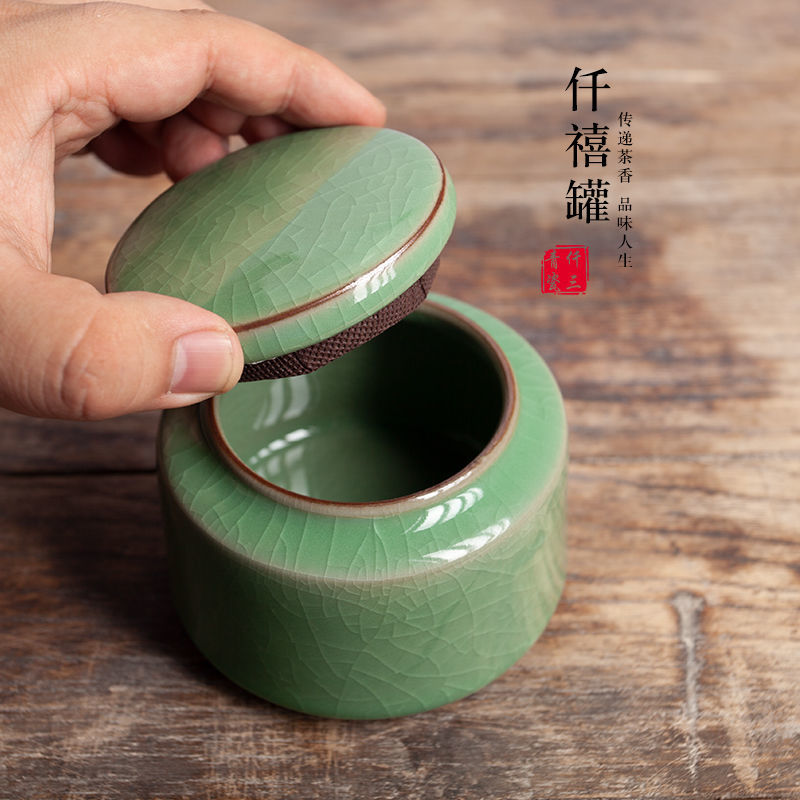 大红袍绿茶碧螺春陶瓷茶罐